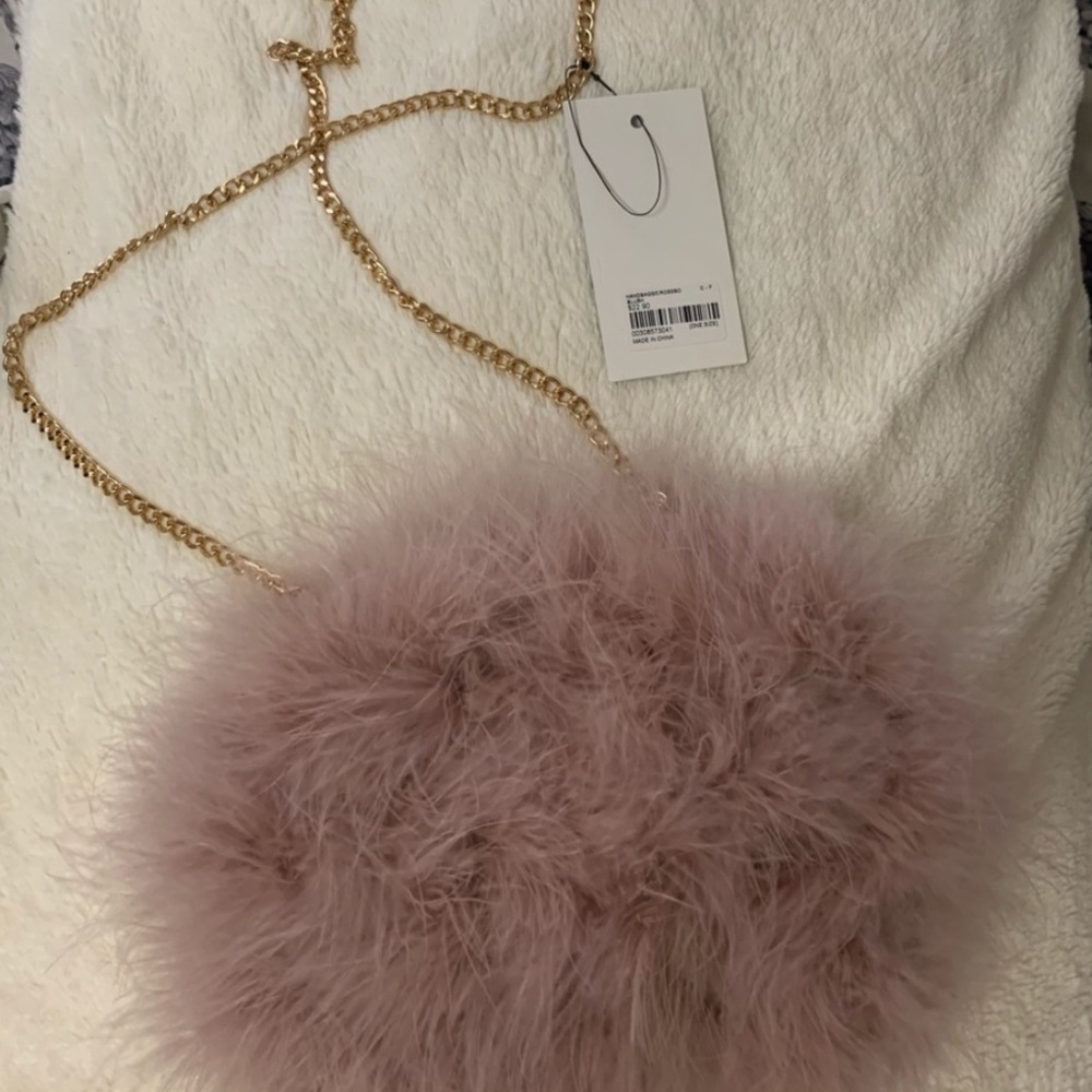 Fluffy Forever 21 cross body purse